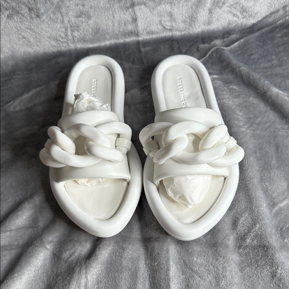 Stella McCartney White Slide Sandals